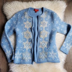 Vintage 2005 Northern Isle  Zip Christmas Sweater M fits like XS